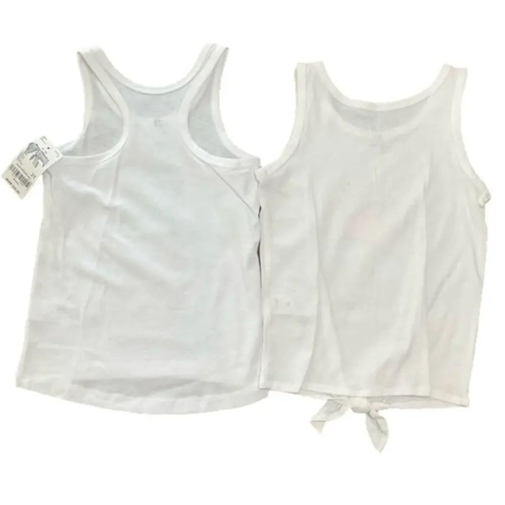 OshKosh B'gosh Girl’s White Tank Tops Pineapple Ice Cream Prints Size 2T NWT